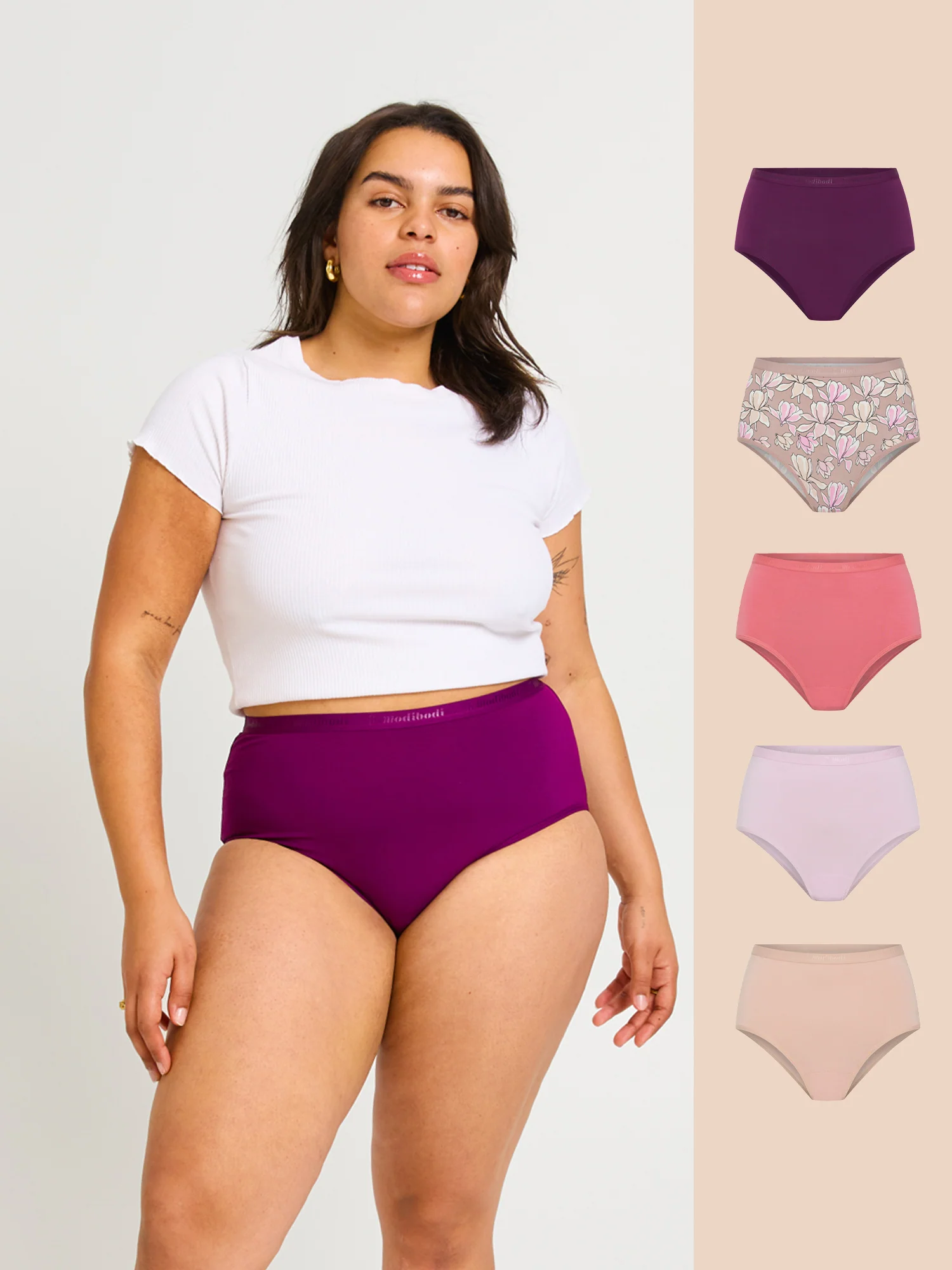 Classic Full Brief Everyday Pack Pink Floral Multi