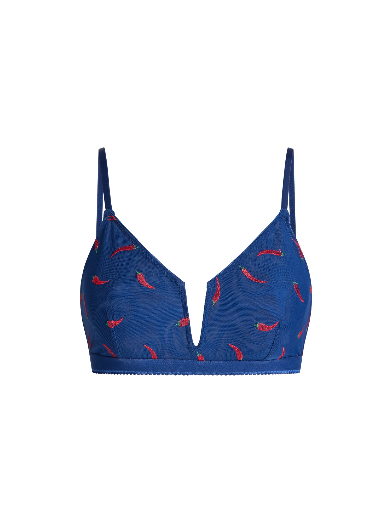 Intimates Spicy Day V-Bralette Navy Chilli - Image 10