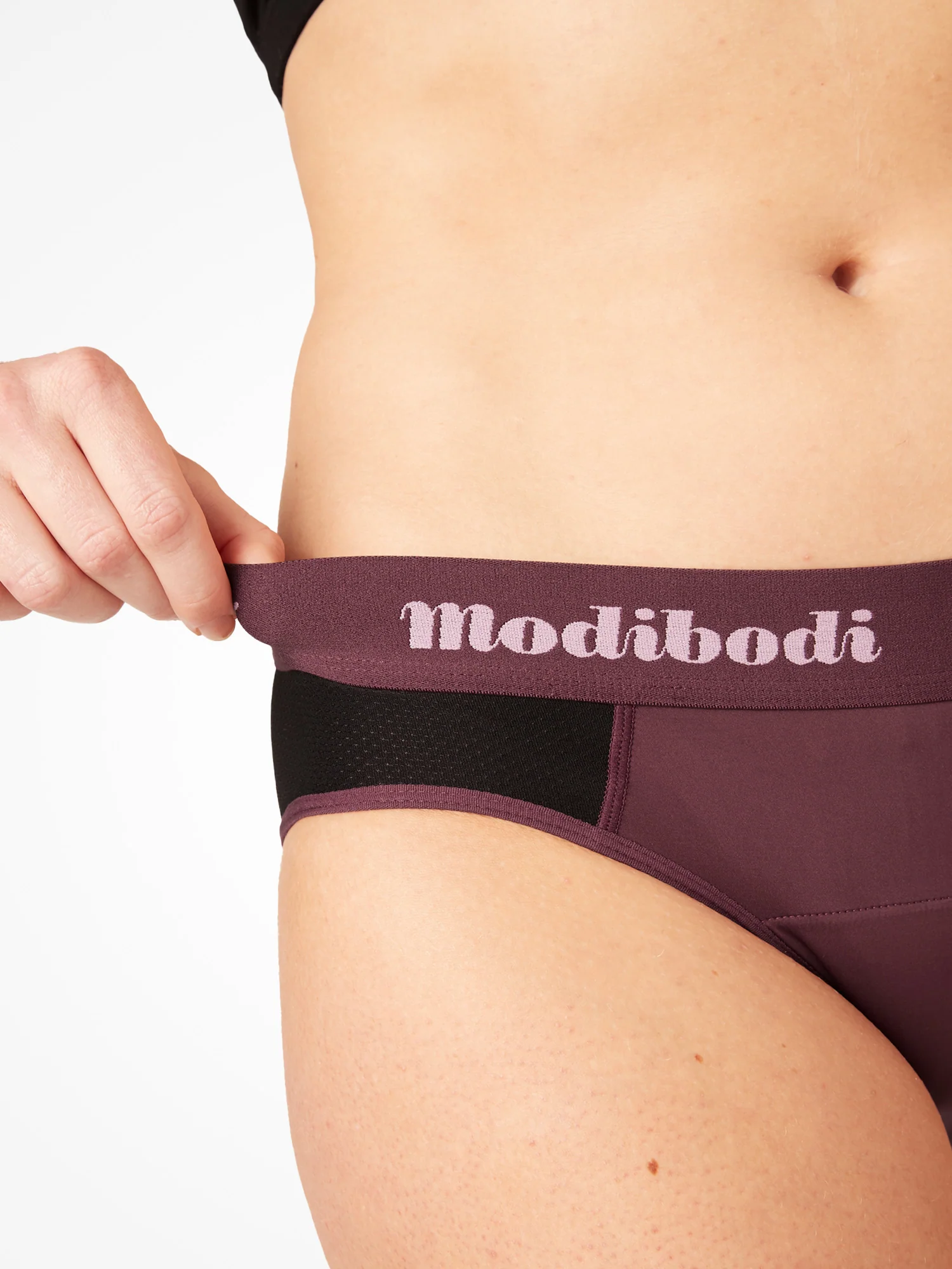 Puma x Modibodi Active Brief Moderate Grape Wine/Black - Image 3