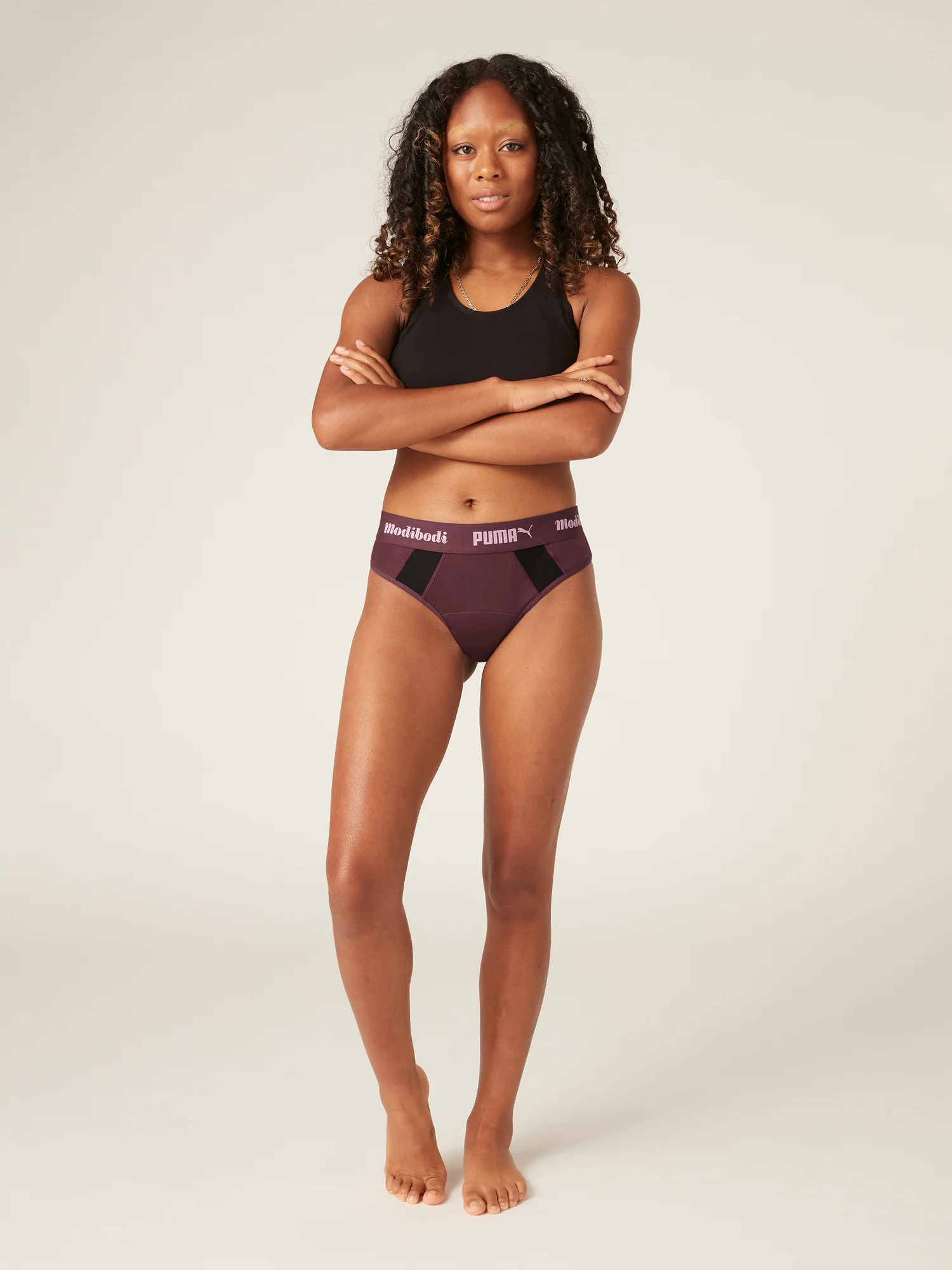 Puma x Modibodi Active Thong Light Grape Wine/Black