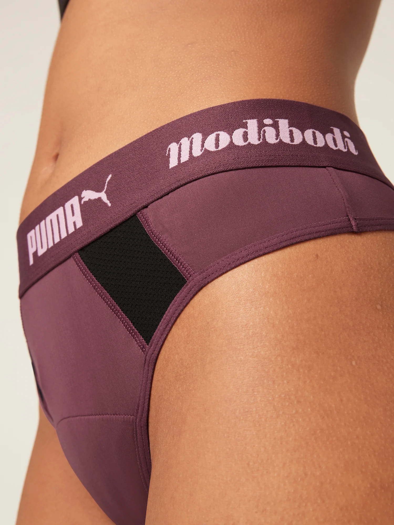 Puma x Modibodi Active Thong Light Grape Wine/Black - Image 4