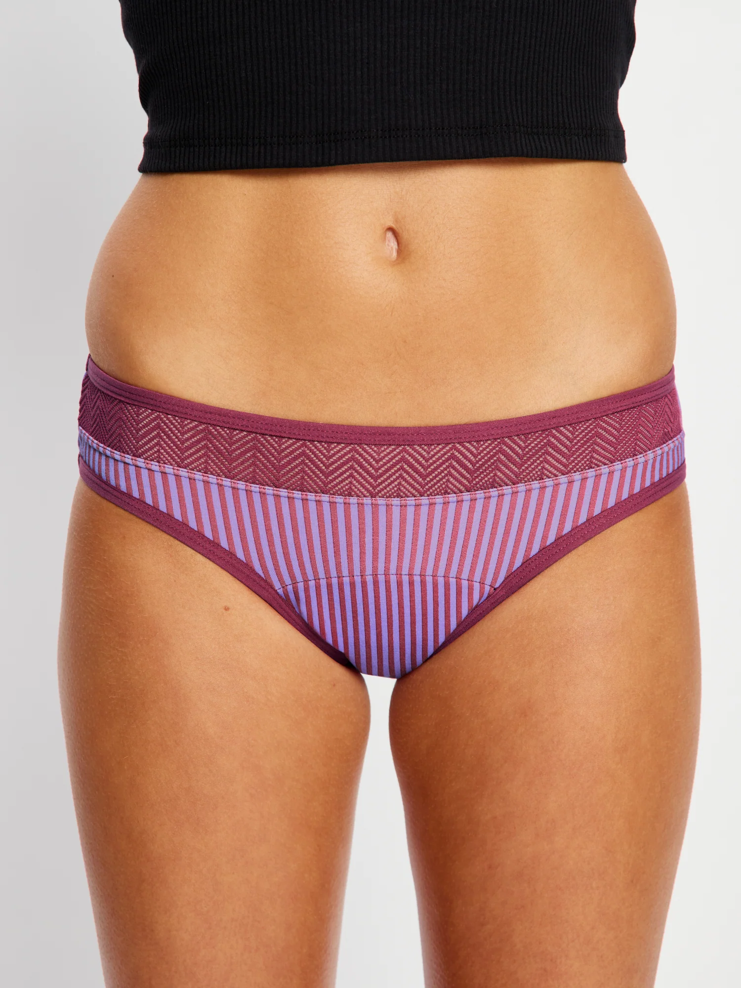 Sensual Bikini Light Plum Purple Stripe - Image 4