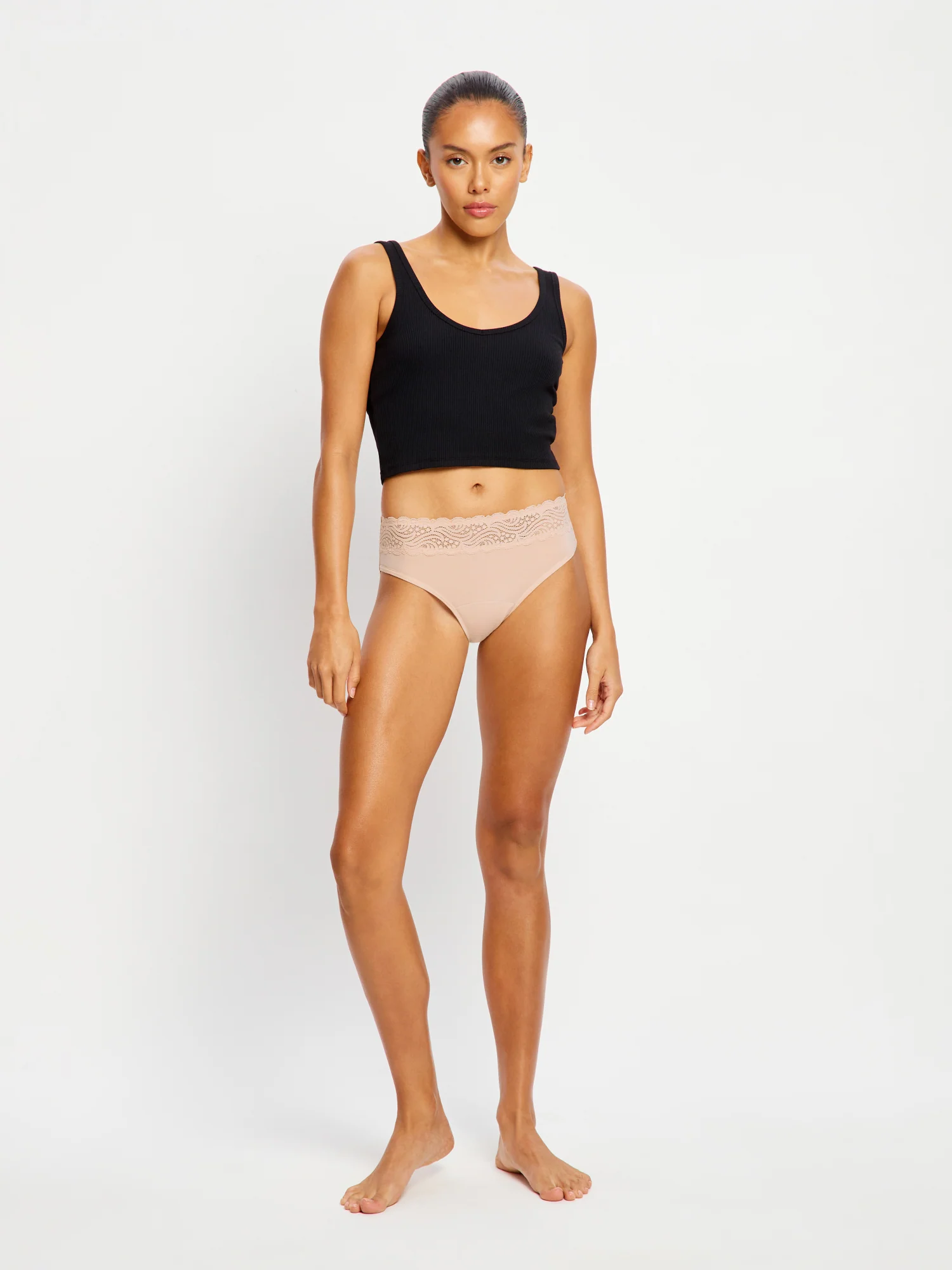 Sensual Hi Waist Bikini Light Cashew