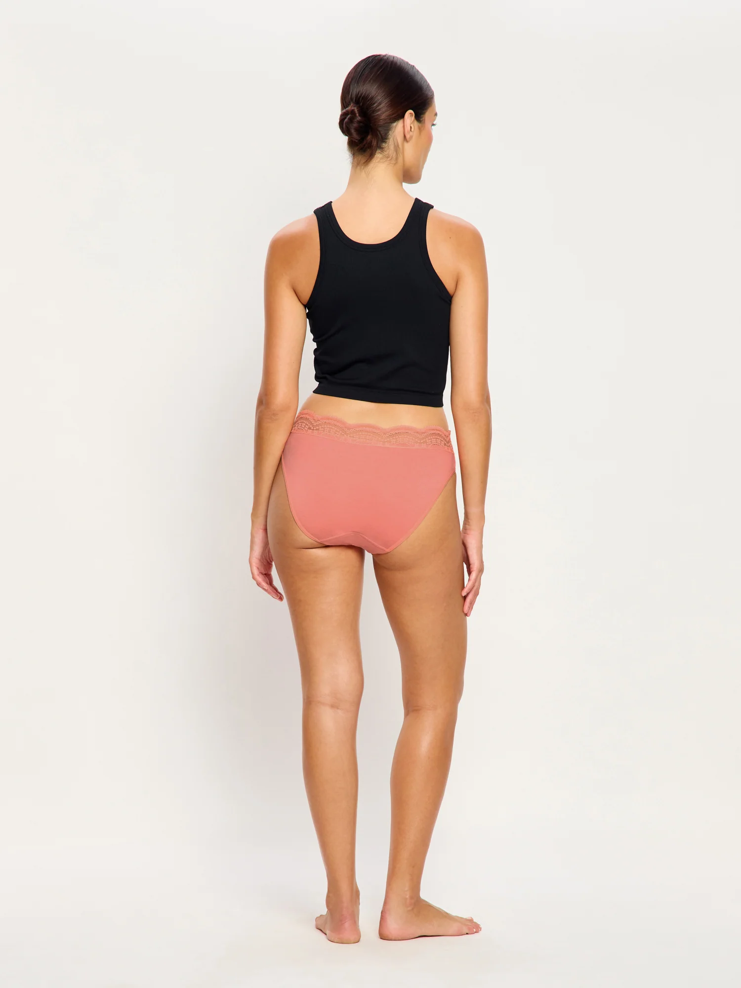 Sensual Hi Waist Bikini Light Dusky Coral - Image 3