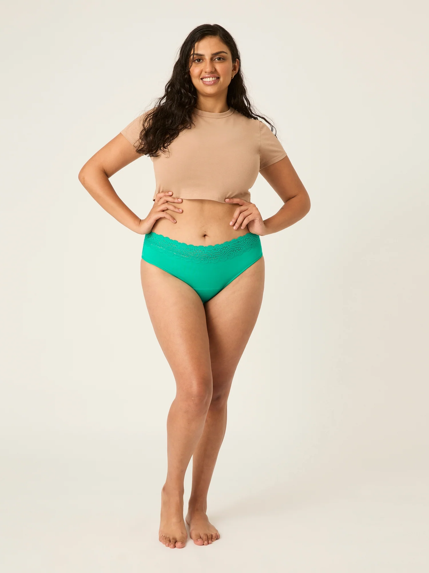 Sensual Hi Waist Bikini Moderate Jade - Image 2
