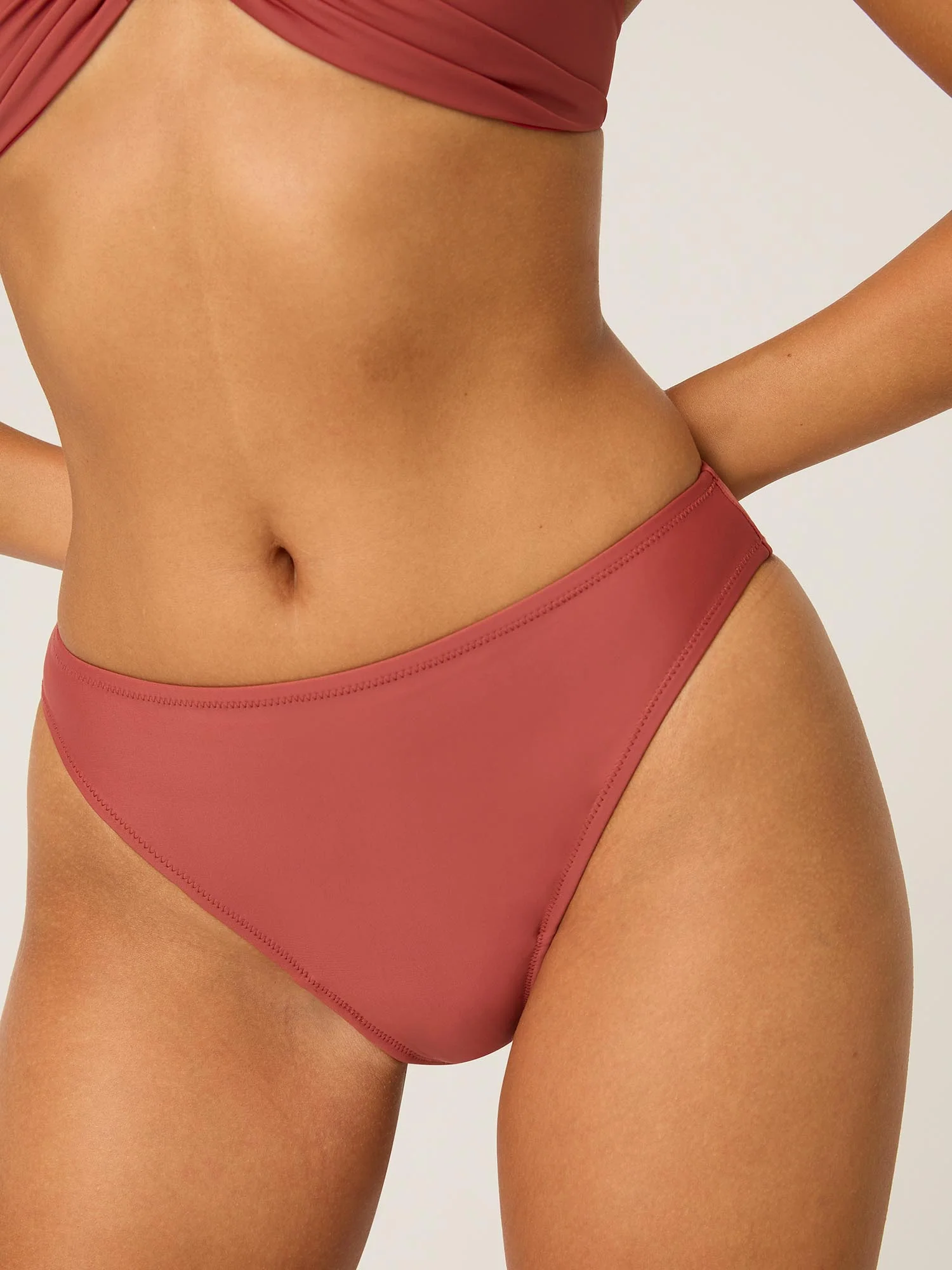 Swimwear Hi-Leg Cheeky Bottom Super Sahara Red - Image 2