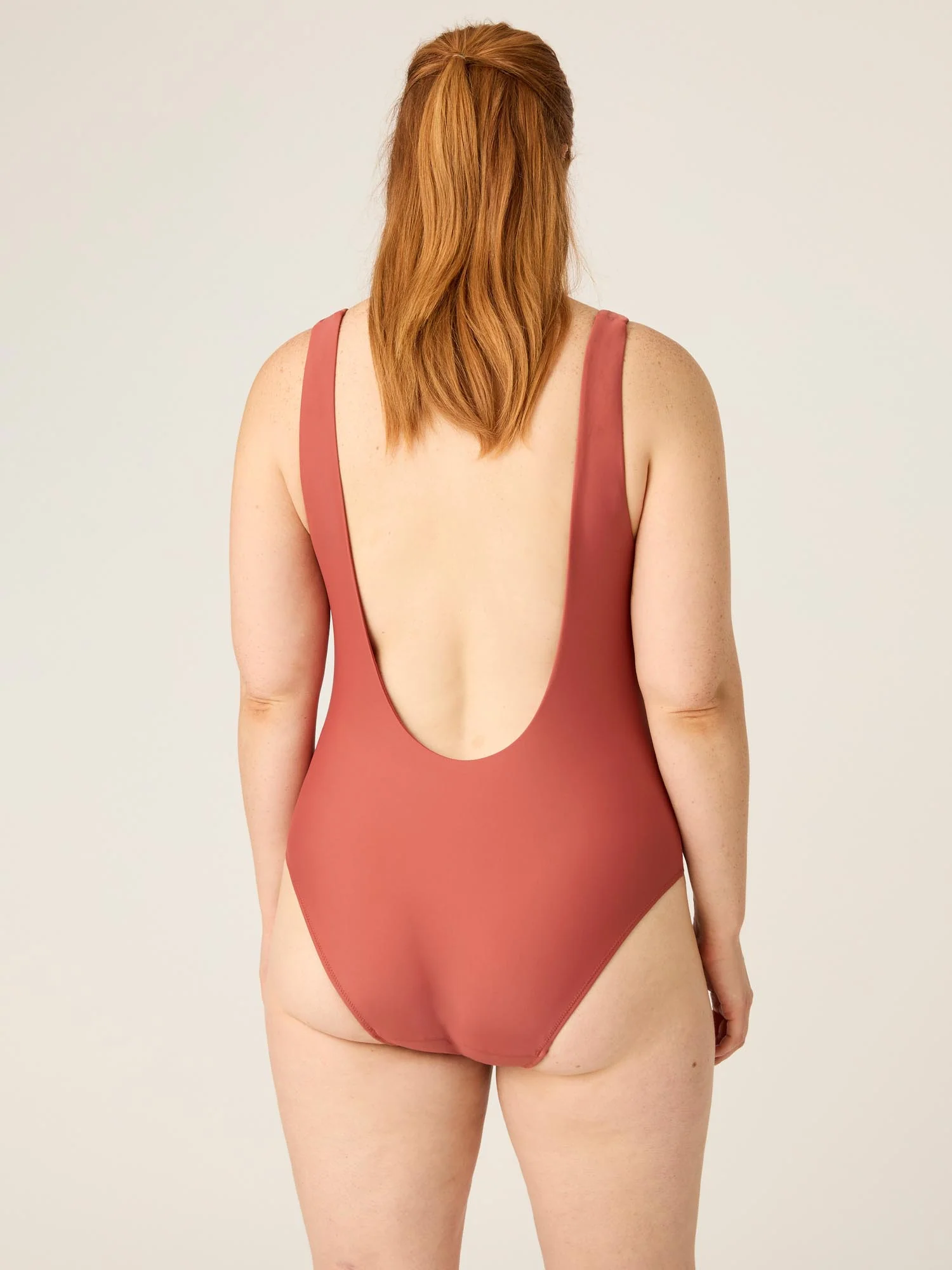 Swimwear V Neck One Piece Super Sahara Red - Image 3