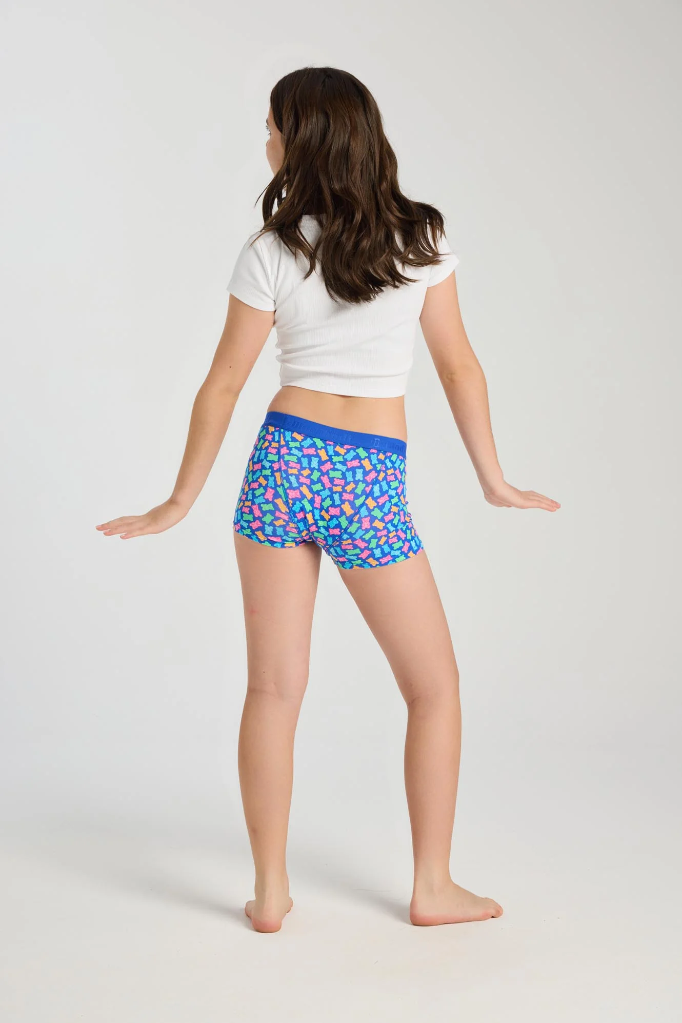 Teen Hipster Boyshort Moderate Candy Bear Blue - Image 3