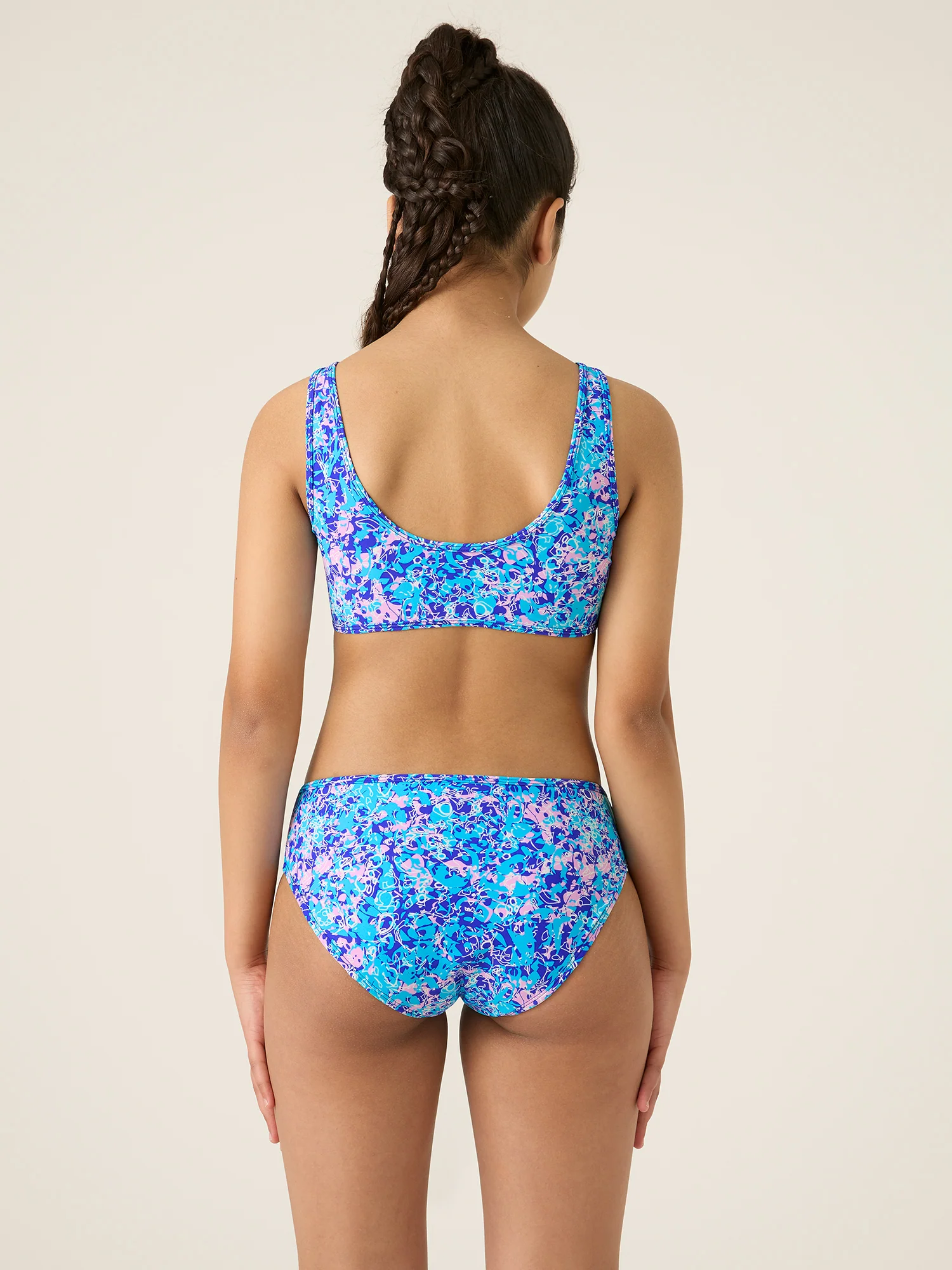 Teen Swimwear Crop Top Blue Tropic - Image 5