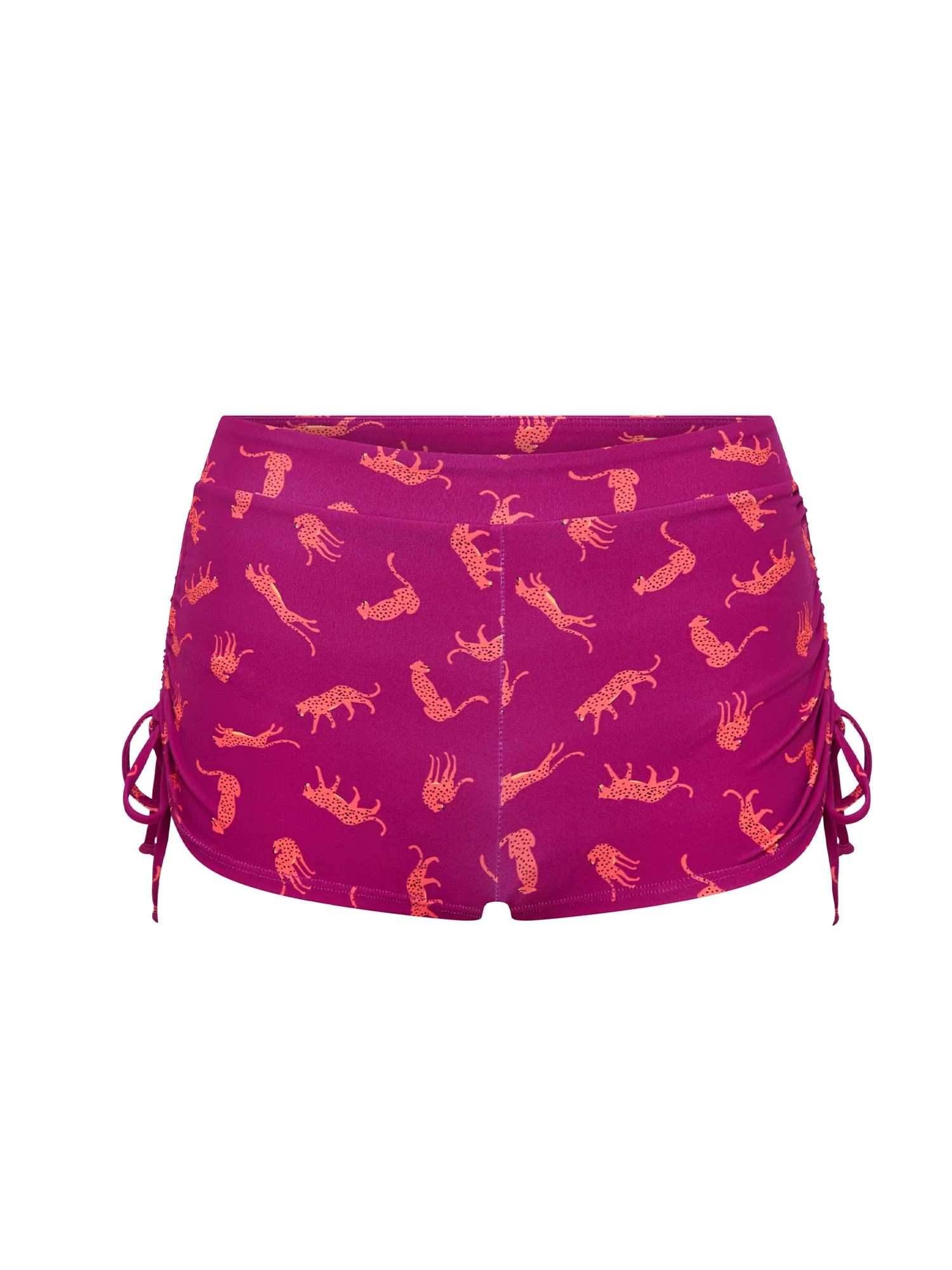 Teen Swimwear Tie Side Short Super Cheetah Chase Purple - Image 3